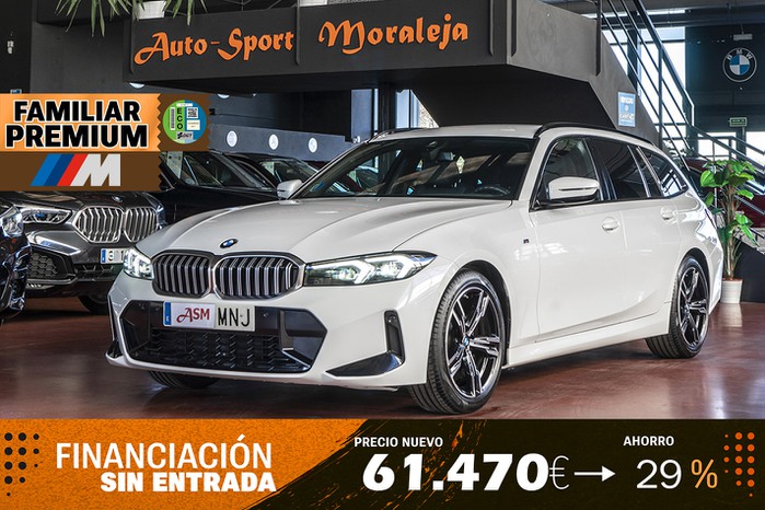 BMW Serie 3 Touring 318dA sDrive Pack M Sport · Comfort Pack 150cv Aut seminuevo